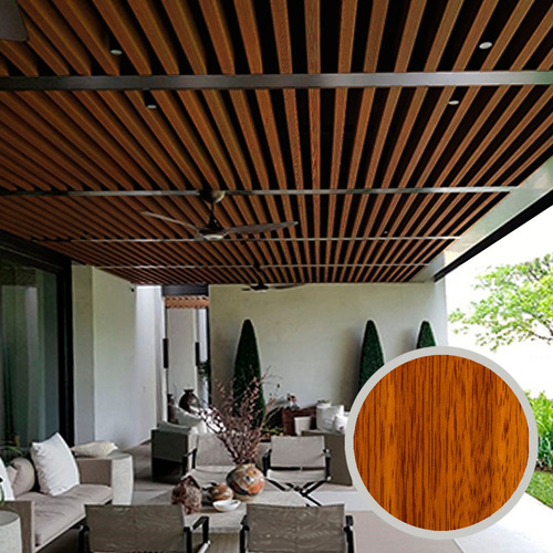Pergola Poste Celosia Interior Wpc Tipo Madera Walnuts 10 Pz