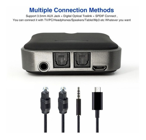 Imagem 2 de 6 de Transmissor Receptor De Audio Aux Spdif Rca Bluetooth 5.0