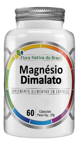 Magnésio Dimalato 60 Cápsulas 500mg - Multivita Flora Nativa