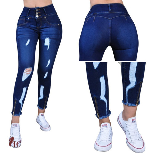 Jeans Para Dama Michaelo Jeans Tipo Colombiano Ref 6394