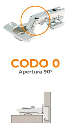 Bisagra Cierre Suave Clip Base 3d Cazoleta 35 Codo 0