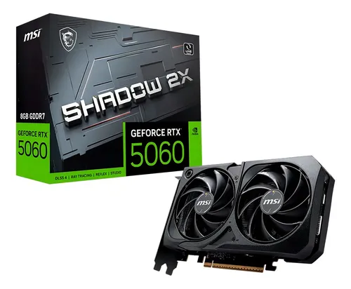 Placa De Video Msi Nvidia Rtx 5060 Shadow 2x Oc 8gb Gddr7