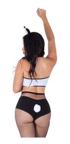 Imagem 3 de 6 de Fantasia Sensual Coelhinha Sedutora Coelha Shorts P/entrega