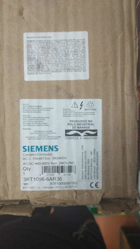 Contactor Siemens 185a 3rt1056-6ar36 Bobina 440v Nuevo