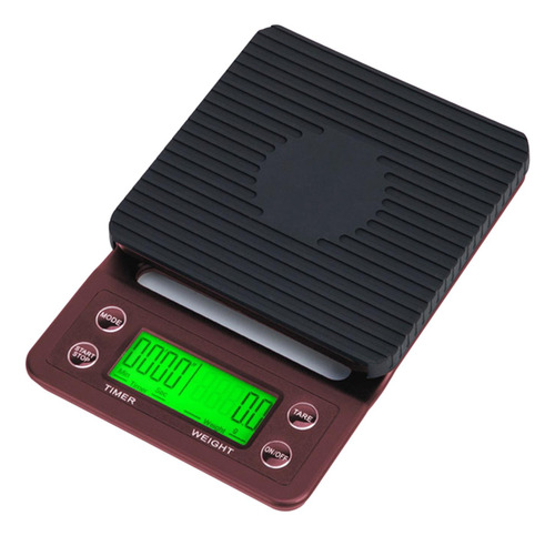 Báscula De Café De 5kg/0,1g Con Temporizador Y Almohadilla