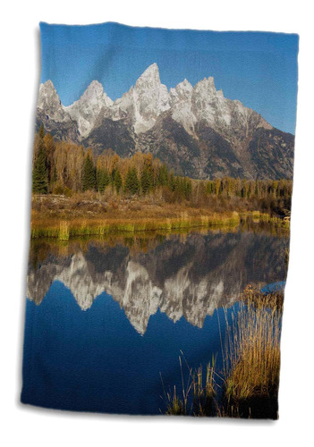 Toalla De Mano 3d Rose Beaver Pond-grand Tetons, 15 X 22