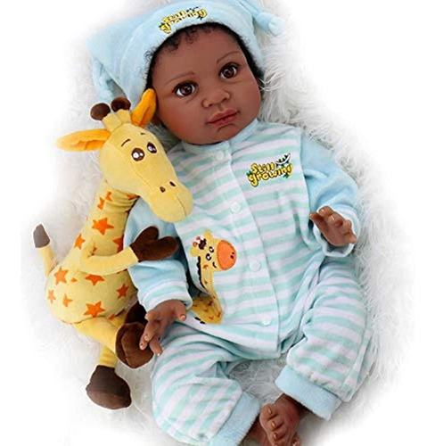 Aori Black Reborn Baby Dolls Realista Afroamericano Muñeca 2