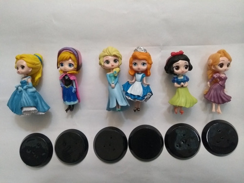 Muñecas Princesas Frozen Blanca Nieves Rapunzel Set X6