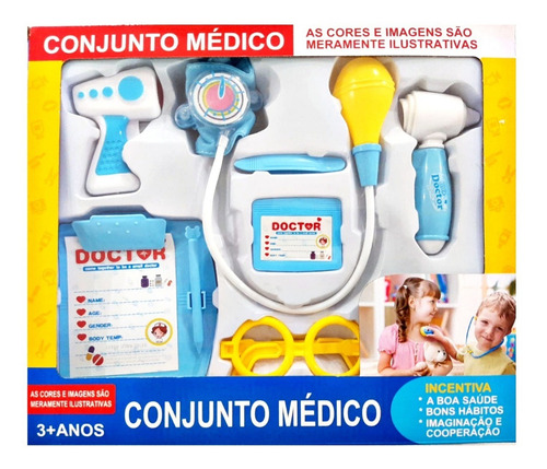 Brinquedo Kit Dentista Infantil Educativo + Acessórios 9 Pçs