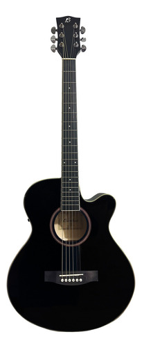 Guitarra Acustica Bamboo Ga-40-bk-q-ar Con Funda 40 Pulgadas