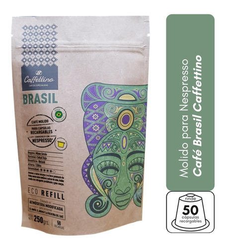 Café Brasil Molido Para Nespresso X 50 Recargas- Caffettino