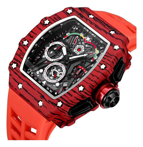 Reloj De Silicona Con Cronógrafo Luminoso Pintime 8132