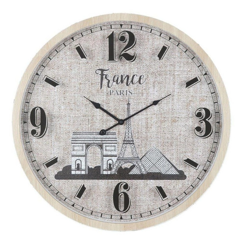 Reloj De Pared Mdf Aguja 60 Cm Ø X 6 Cm Espesor France