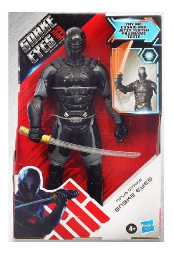 Figura Con Luz G. I. Joe Snake Eyes Origins Ninja Strike Luz