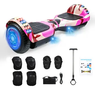 Patineta Electrico Rosa Hoverboard Bluetooth 7 Para Niño