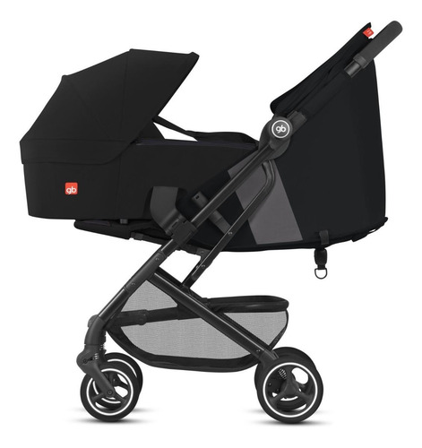 Imagem 2 de 3 de Carrinho de bebê de paseio travel system GB Gold Qbit+ All-City velvet black com chassi de cor preto