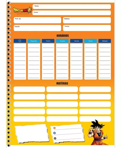 Caderno Dragon Ball 1 Matéria 80 Folhas C/4 Kit Completo - Tem Tem Digital  - Brinquedos e Papelaria, aqui tem!