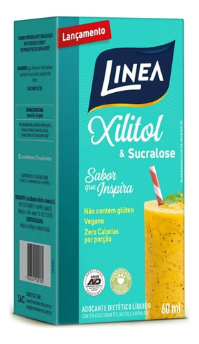 Adoçante Líquido Xilitol e Sucralose Linea Caixa 60ml