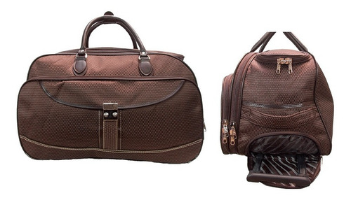 Imagem 3 de 9 de Sacola De Viagem Com Rodinhas + Bolsa Para Bagem De Mão