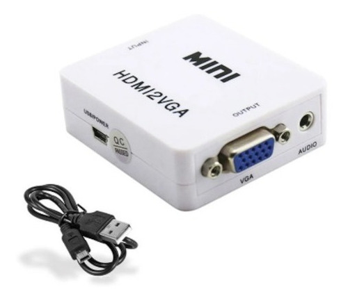 Mini Adaptador Hdmi Compatible Con Vga Hd2vga Av2hd