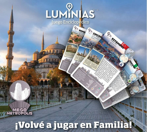 Juego Enciclopédico Luminias 32 Cartas Mega Metropolis