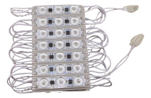 10pz Módulos 3 Led P/ Exterior C/lupa 110v Estructura Transparente.