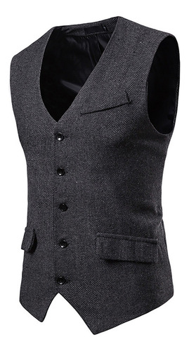 Traje Formal De Esmoquin De Negocios For Invierno, Chaleco,
