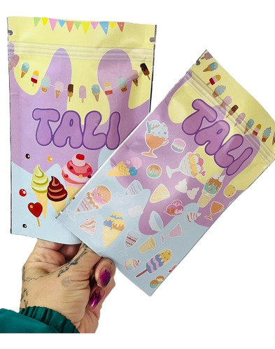 Bolsas Golosinera Zipper Personalizadas X 15 Helados