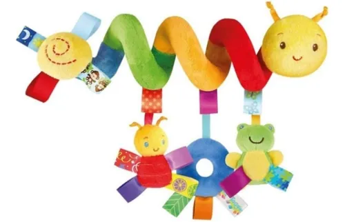 Móbile Centopeia Espiral Bebe Carrinho Com Chocalho Diversao Cor ...