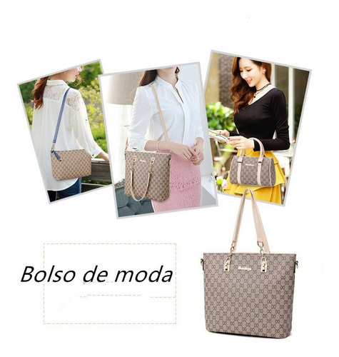 Set Bolso De Mano, Hombreo, Cruzado 6 Piezas