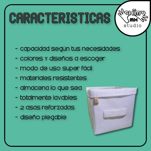 Cubo Plegable Lavable Resistente Organiza Almacena | 5 Pzas