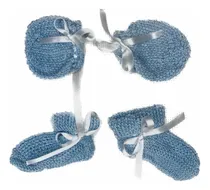 Comprar Escarpines Y Manoplas Tejidas A Mano Para Bebé. Zapaticos