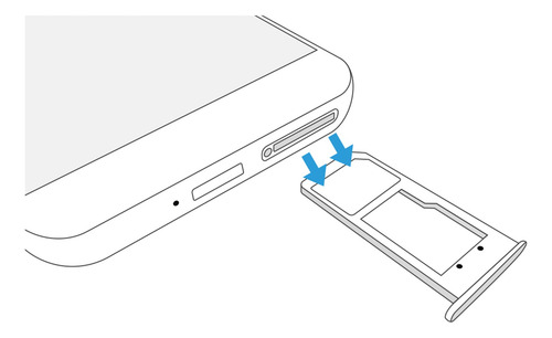Bandeja Sim Chip Dual Samsung A15 Azul