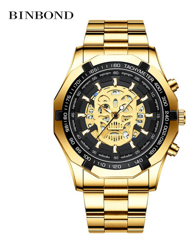 Relojes Luminosos Para Hombre Binbond Con Forma De Calavera