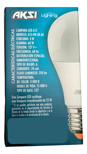 10pz Focos Led 4w Luz Blanca O Calida Aksi
