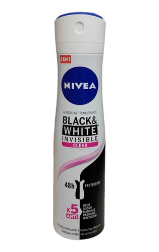 Pack X6 Desodorante Nivea Black & White Invisible Clear