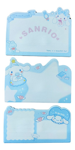 Set Post It Notas Adhesivas Hello Kitty Melody Cinnamoroll 