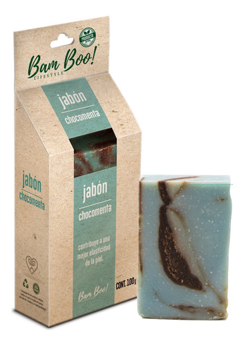 Jabón Artesanal Natural Chocomenta 100 G Bam Boo! Lifestyle