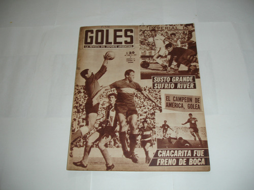 Revista Goles 915 Boca 2 River 0 Libertadores 1966 Excelent 