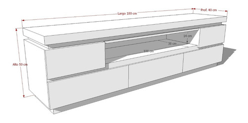Imagen 2 de 9 de Muebles Para Tv Luz Led En Madera Lacada Ref Ocean