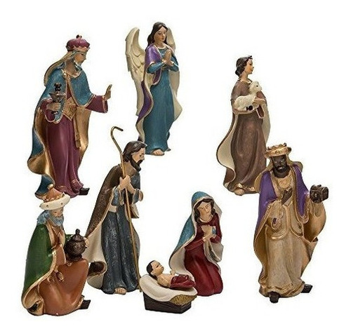 Juego De Figuritas De Natividad En Resina Kurt Adler P