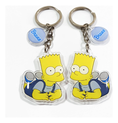 Bart Los Simpson Llavero Personalizado Cumple