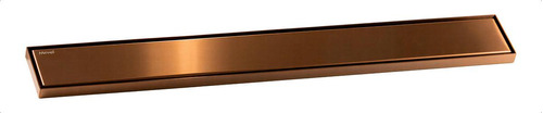 Ralo Linear Fechamento Automático Rose Gold 80x10cm