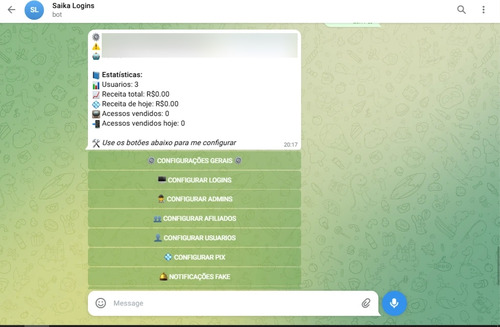 Bot Telegram - Contas Premium