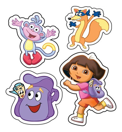 Kit Figuras De Coroplast Personalizado Dora Exploradora