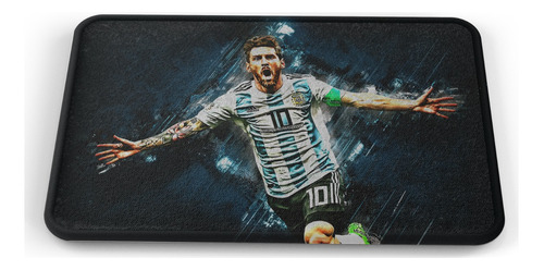Tapete Messi Celebración Argentina Baño Lavable 50x80cm