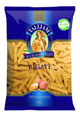 Pasta Rigati Al Huevo Talliani 400 G