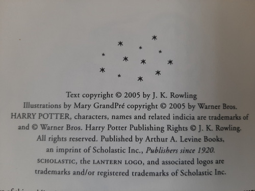 Libro Harry Potter And The Half Blood Prince - J. K. Rowling (Usado)