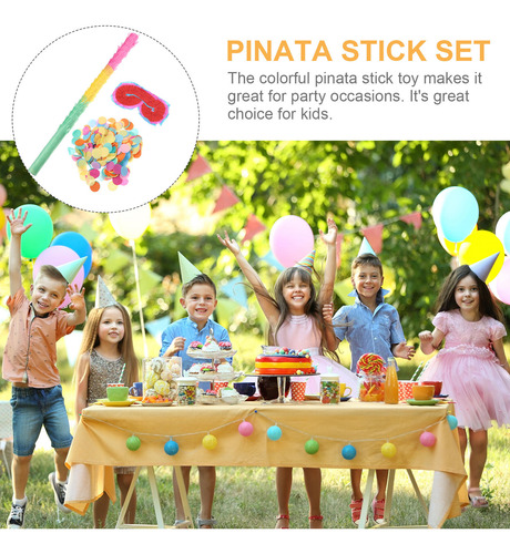 1 Juego De Palitos De Piñata De Papel Para Fiesta De Cumplea