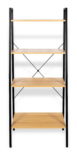 Imagen 2 de 4 de Biblioteca, Estantería De Metal Y Madera Multiuso Para Hogar